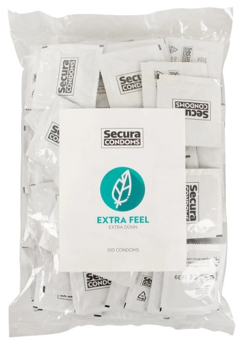Secura Extra Feel - prezerwatywy ultra cienkie, 100 sztuk, transparentne Secura Extra Feel - prezerwatywy ultra cienkie, 100 sztuk, transparentne