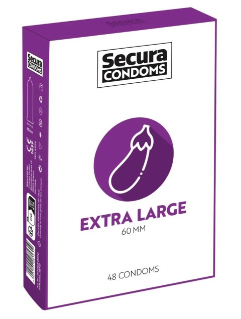 Secura Extra Large 48 szt. prezerwatywy duży rozmiar silikonowa powłoka Secura Extra Large 48 szt. prezerwatywy duży rozmiar silikonowa powłoka