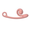 Snail Vibe Curve Peach - dwusilnikowy model z funkcją Slide'n'Roll, silikon