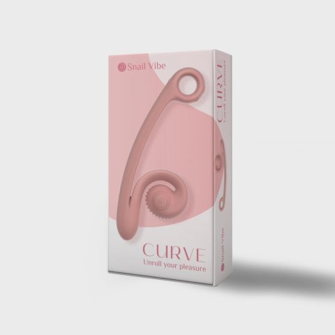 Snail Vibe Curve Peach - dwusilnikowy model z funkcją Slide'n'Roll, silikon Snail Vibe Curve Peach - dwusilnikowy model z funkcją Slide'n'Roll, silikon