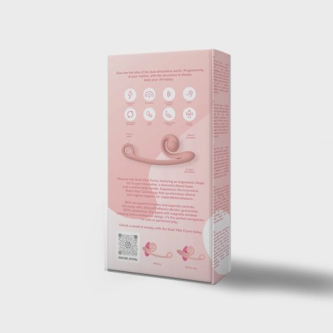 Snail Vibe Curve Peach - dwusilnikowy model z funkcją Slide'n'Roll, silikon Snail Vibe Curve Peach - dwusilnikowy model z funkcją Slide'n'Roll, silikon