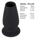 You2Toys Korek intymny tunelowy M silikonowy czarny 10 cm
