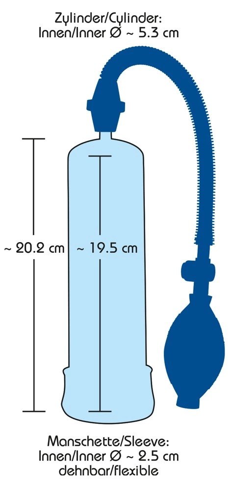 You2Toys Pompa prożniowa Blue 20 cm z zaworem bezpieczeństwa You2Toys Pompa prożniowa Blue 20 cm z zaworem bezpieczeństwa