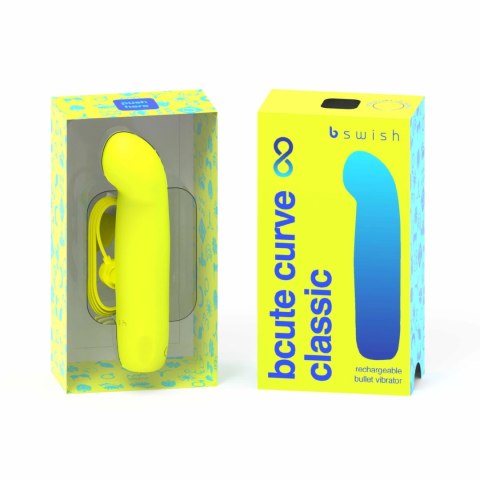 B Swish Bcute Curve Classic masażer punktowy żołty, 5 trybow, IPX7 B Swish Bcute Curve Classic masażer punktowy żołty, 5 trybow, IPX7