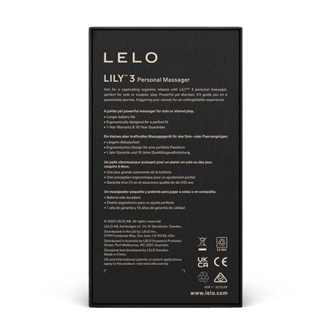 LELO Lily 3 masażer osobisty lawendowy, 10 trybow, wodoodporny LELO Lily 3 masażer osobisty lawendowy, 10 trybow, wodoodporny