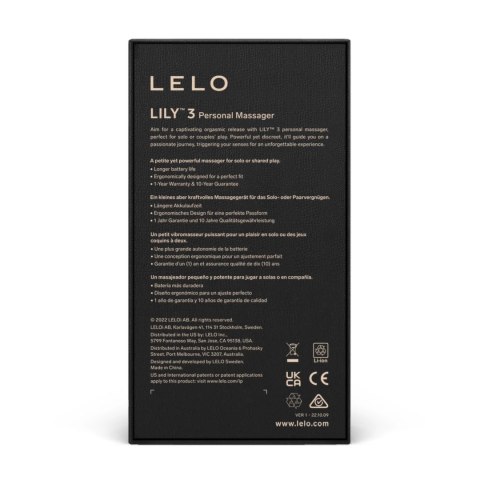 LELO Lily 3 masażer osobisty lawendowy, 10 trybow, wodoodporny LELO Lily 3 masażer osobisty lawendowy, 10 trybow, wodoodporny