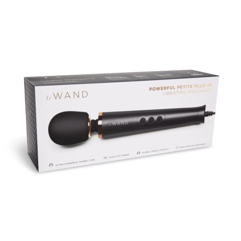 Le Wand Powerful Petite Plug-In Czarny - Kompaktowy Masażer Przewodowy Le Wand Powerful Petite Plug-In Czarny - Kompaktowy Masażer Przewodowy