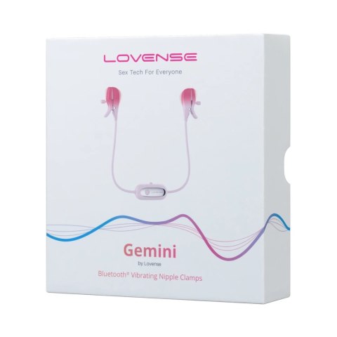 Lovense Gemini - Zaciski wibrujące na piersi sterowane aplikacją IPX6 Lovense Gemini - Zaciski wibrujące na piersi sterowane aplikacją IPX6