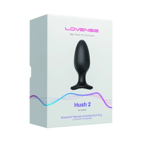 Lovense Hush 2 L 57 mm - zdalna wibrująca zatyczka, Bluetooth, czarna Lovense Hush 2 L 57 mm - zdalna wibrująca zatyczka, Bluetooth, czarna