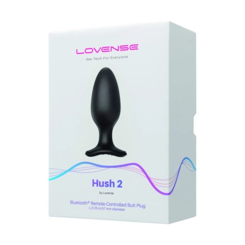 Lovense Hush 2 L 57 mm - zdalna wibrująca zatyczka, Bluetooth, czarna Lovense Hush 2 L 57 mm - zdalna wibrująca zatyczka, Bluetooth, czarna