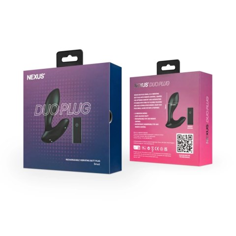 Nexus Duo Plug Small Czarny - Wibrująca zdalna maszyna intymna silikonowa Nexus Duo Plug Small Czarny - Wibrująca zdalna maszyna intymna silikonowa