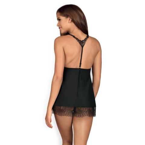 Obsessive Chiccanta Babydoll Czarna S/M z Regulacją i Stringami Obsessive Chiccanta Babydoll Czarna S/M z Regulacją i Stringami