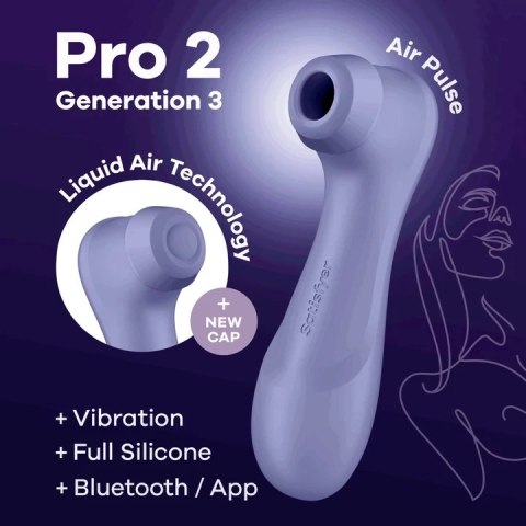 Satisfyer Pro 2 Gen 3 Violet - Intymny system z aplikacją i wymiennymi końcowkami Satisfyer Pro 2 Gen 3 Violet - Intymny system z aplikacją i wymiennymi końcowkami