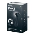 Satisfyer Pro 2 Generation 3 czarny - system Air Pulse, aplikacja, wymienne końcowki