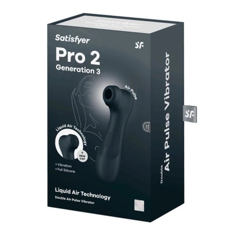 Satisfyer Pro 2 Generation 3 czarny - system Air Pulse, aplikacja, wymienne końcowki Satisfyer Pro 2 Generation 3 czarny - system Air Pulse, aplikacja, wymienne końcowki