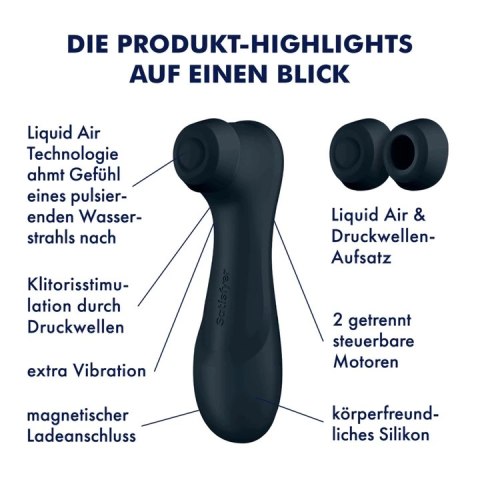 Satisfyer Pro 2 Generation 3 czarny - system Air Pulse, aplikacja, wymienne końcowki Satisfyer Pro 2 Generation 3 czarny - system Air Pulse, aplikacja, wymienne końcowki