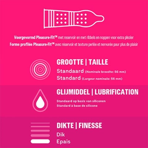 Durex Pleasure Me 10 szt. - prezerwatywy prążkowane i wypustkowane Durex Pleasure Me 10 szt. - prezerwatywy prążkowane i wypustkowane