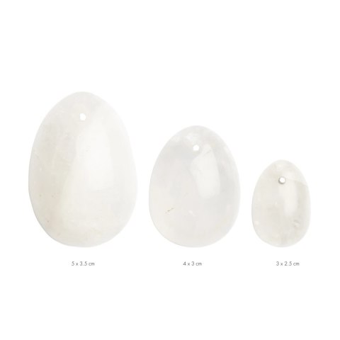 La Gemmes Yoni Egg Set Clear Quartz - Naturalny zestaw 3 rozmiarow La Gemmes Yoni Egg Set Clear Quartz - Naturalny zestaw 3 rozmiarow