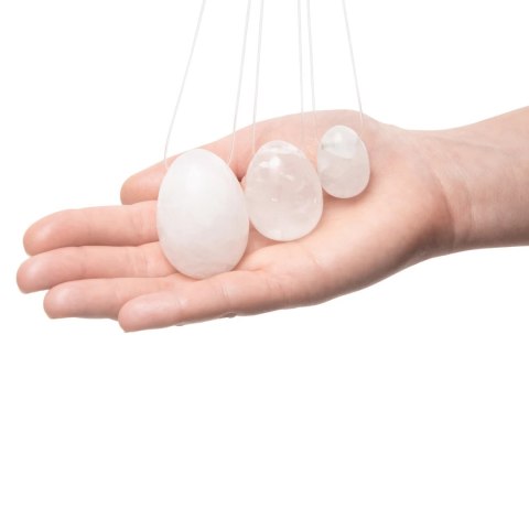 La Gemmes Yoni Egg Set Clear Quartz - Naturalny zestaw 3 rozmiarow La Gemmes Yoni Egg Set Clear Quartz - Naturalny zestaw 3 rozmiarow