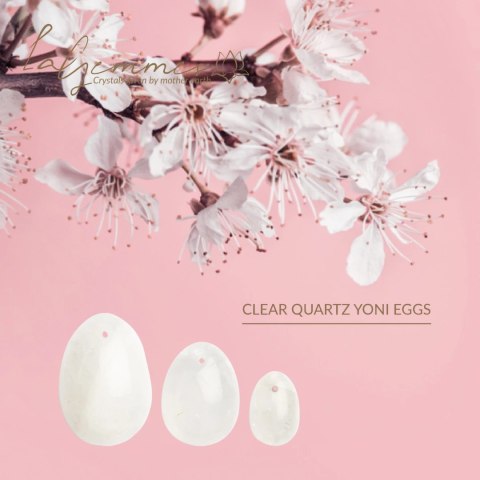 La Gemmes Yoni Egg Set Clear Quartz - Naturalny zestaw 3 rozmiarow La Gemmes Yoni Egg Set Clear Quartz - Naturalny zestaw 3 rozmiarow