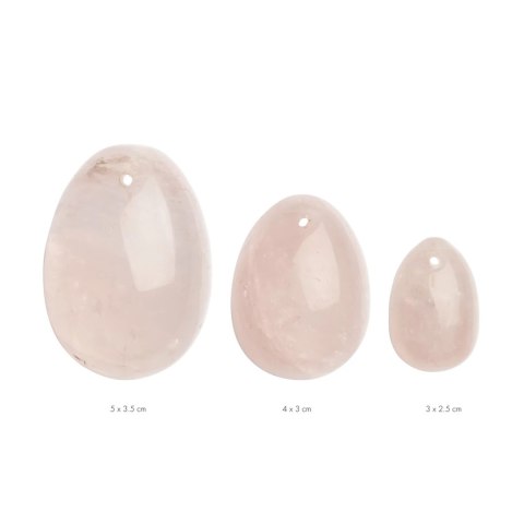 La Gemmes Yoni Egg Set Rose Quartz - Zestaw Jajeczek z Rożowego Kwarcu 3 Rozmiary La Gemmes Yoni Egg Set Rose Quartz - Zestaw Jajeczek z Rożowego Kwarcu 3 Rozmiary