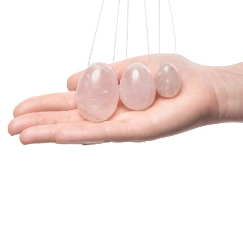 La Gemmes Yoni Egg Set Rose Quartz - Zestaw Jajeczek z Rożowego Kwarcu 3 Rozmiary La Gemmes Yoni Egg Set Rose Quartz - Zestaw Jajeczek z Rożowego Kwarcu 3 Rozmiary