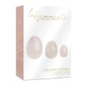 La Gemmes Yoni Egg Set Rose Quartz - Zestaw Jajeczek z Rożowego Kwarcu 3 Rozmiary