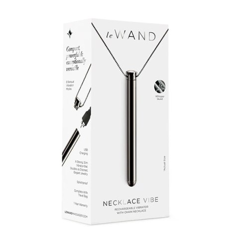 Le Wand Vibrating Necklace Black - naszyjnik z funkcją masażu, czarny Le Wand Vibrating Necklace Black - naszyjnik z funkcją masażu, czarny