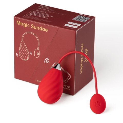 Magic Motion Magic Sundae Red - model sterowany aplikacją, silikonowy Magic Motion Magic Sundae Red - model sterowany aplikacją, silikonowy