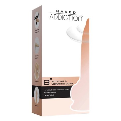 Naked Addiction Rotating Vibrating 20 cm Vanilla silikonowa maszyna intymna Naked Addiction Rotating Vibrating 20 cm Vanilla silikonowa maszyna intymna