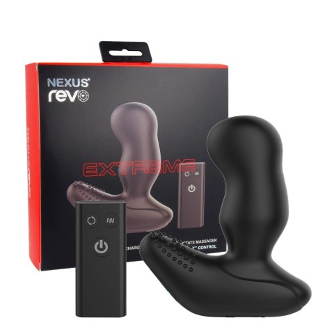 Nexus Revo Extreme masażer anatomiczny z pilotem, silikonowy, czarny Nexus Revo Extreme masażer anatomiczny z pilotem, silikonowy, czarny