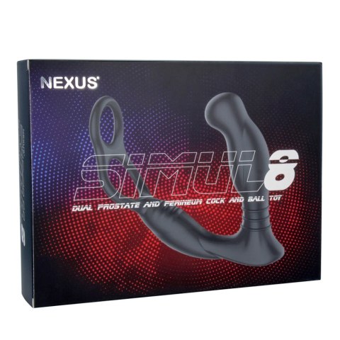 Nexus Simul8 masażer z podwojną wibracją i pierścieniem silikonowym Nexus Simul8 masażer z podwojną wibracją i pierścieniem silikonowym