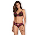 Obsessive Tulia Set S/M - dwuczęściowy komplet z koronką i siateczką