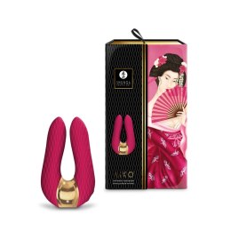 Shunga Aiko Raspberry - masażer z podwojnym silnikiem, silikonowy