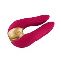 Shunga Aiko Raspberry - masażer z podwojnym silnikiem, silikonowy