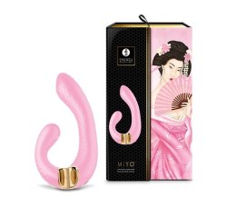 Shunga Miyo Light Pink - dwusilnikowa maszyna intymna, silikonowa 18,5 cm