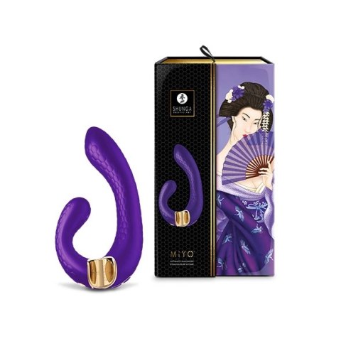 Shunga Miyo Purple - dwusilnikowy model silikonowy 18,5 cm Shunga Miyo Purple - dwusilnikowy model silikonowy 18,5 cm