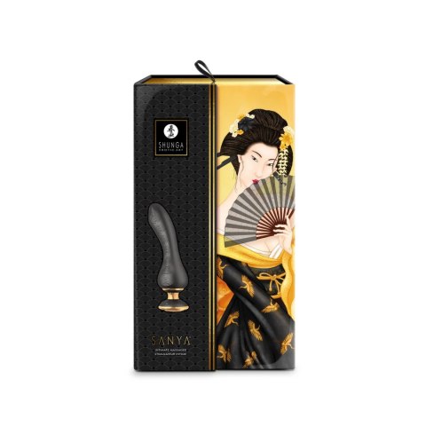 Shunga Sanya Black - Wibrujący model silikonowy, czarny, 18,5 cm Shunga Sanya Black - Wibrujący model silikonowy, czarny, 18,5 cm