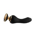 Shunga Sanya Black - Wibrujący model silikonowy, czarny, 18,5 cm