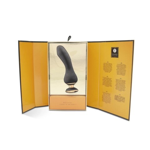 Shunga Sanya Black - Wibrujący model silikonowy, czarny, 18,5 cm Shunga Sanya Black - Wibrujący model silikonowy, czarny, 18,5 cm