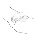 Shunga Sanya Black - Wibrujący model silikonowy, czarny, 18,5 cm