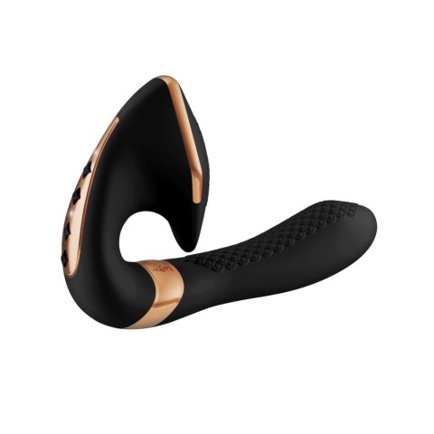 Shunga Soyo Black - dwusilnikowy model silikonowy, 17 cm Shunga Soyo Black - dwusilnikowy model silikonowy, 17 cm