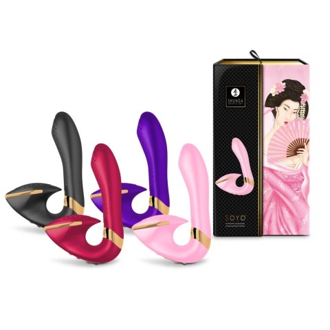 Shunga Soyo Black - dwusilnikowy model silikonowy, 17 cm Shunga Soyo Black - dwusilnikowy model silikonowy, 17 cm