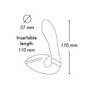 Shunga Soyo Black - dwusilnikowy model silikonowy, 17 cm