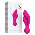 Swan The Feather Swan Pink - masażer z podwojnym napędem, silikon, 16.5 cm