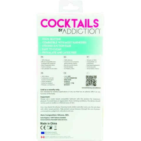 Addiction Cocktails Purple Cosmo 14 cm silikonowy model z przyssawką Addiction Cocktails Purple Cosmo 14 cm silikonowy model z przyssawką