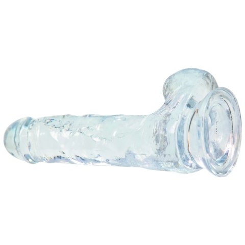 Addiction Crystal Addiction Clear Dong 18 cm, przezroczysty, TPE, przyssawka Addiction Crystal Addiction Clear Dong 18 cm, przezroczysty, TPE, przyssawka