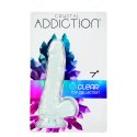 Addiction Crystal Addiction Clear Dong 18 cm, przezroczysty, TPE, przyssawka