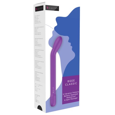 B Swish Bgee Classic Purple - wodoodporny model zakrzywiony 18 cm B Swish Bgee Classic Purple - wodoodporny model zakrzywiony 18 cm