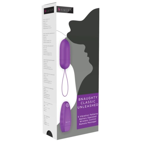 B Swish Bnaughty Classic Unleashed Purple - model bezprzewodowy, 7,6 cm B Swish Bnaughty Classic Unleashed Purple - model bezprzewodowy, 7,6 cm